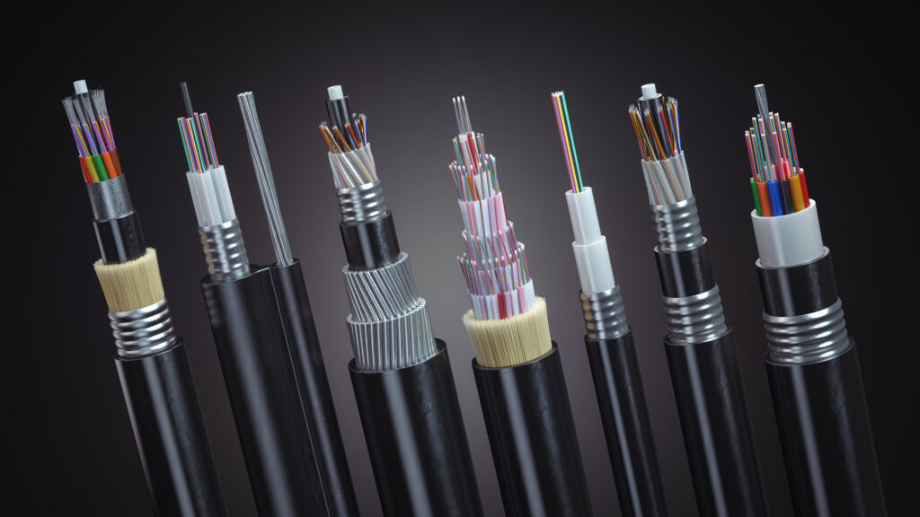 Fiber optical cables structure of different types